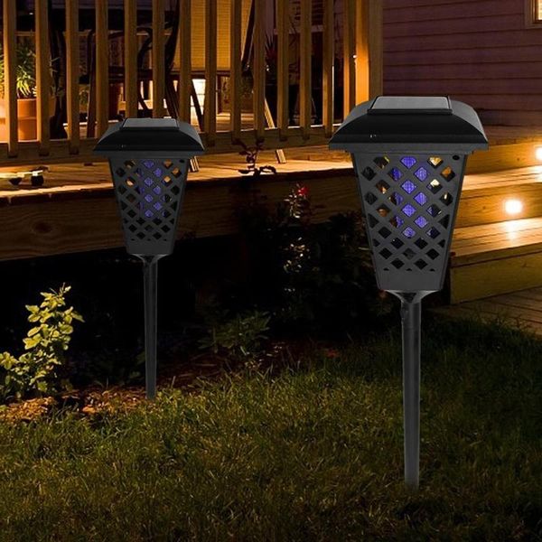 

mosquito repellent lamp abs solar energy powered lighting lamps waterproof outdoor garden ground insertion lights