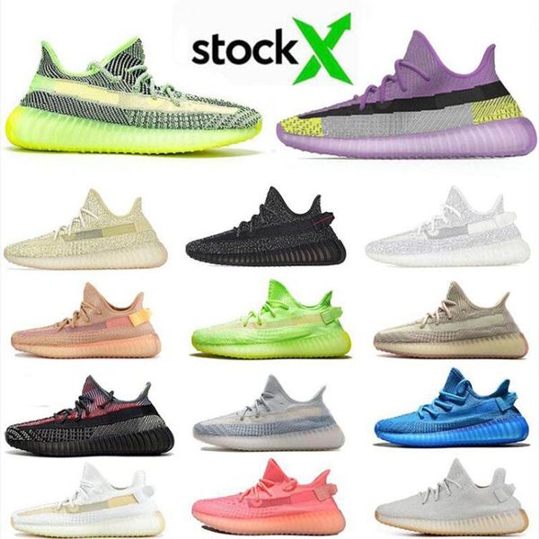 

2020 kanye west hyperspace lundmark antlia 2,0 glow черный белый клей правда форма звезды зебра дизайнерская обувь кроссовки мужские женщин