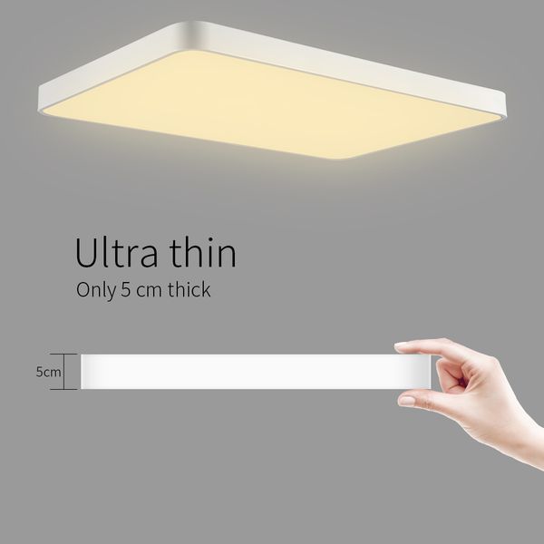 

48W ultra thin led ceiling lamp bedroom living room lamp rectangular LED ceiling lamp modern Nordic restaurant aisle balcony lamps