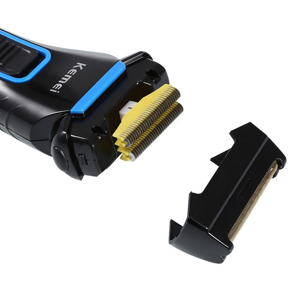 

kemei 2016 usb rechargeable electric shaver stainless steel for men 3d twin floating edge trimmer hair bwkf ybtss