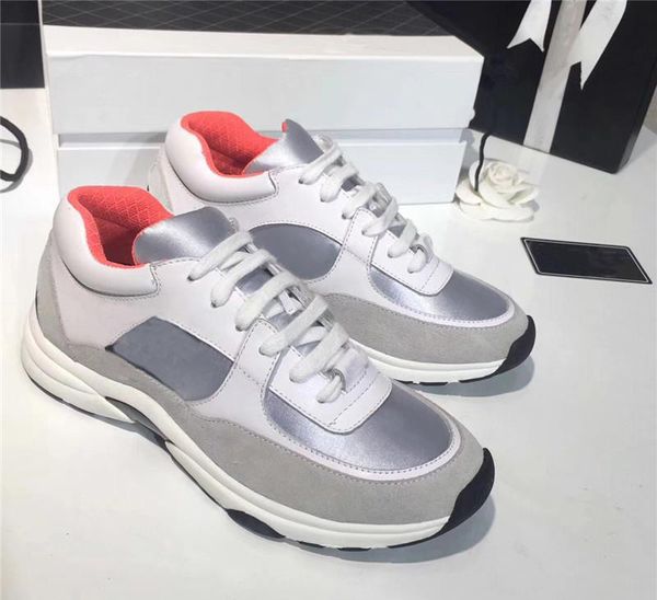 

2018 new luxury france brand uede leather ca ual hoe women de igner neaker genuine fa hion mixed tenni color neaker hoe