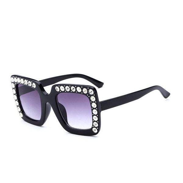 

luxury rhinestone kids sunglasses square plastic children baby sunglasses boys girls okulary sun glasses uv400 oculos de sol hsmfc, Blue