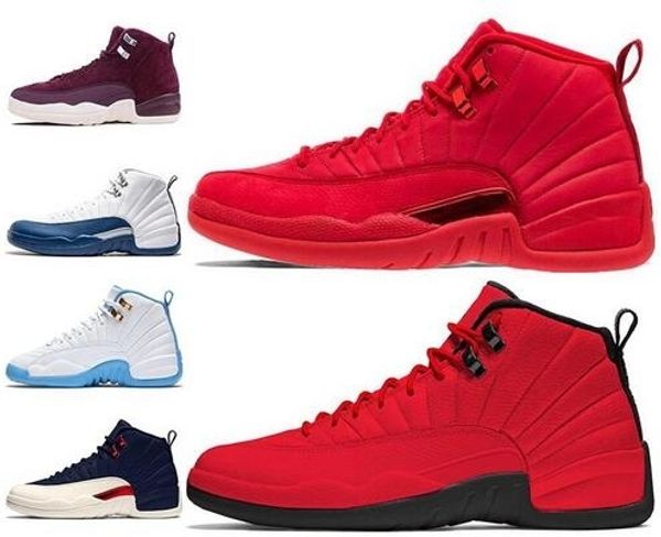 

new gym red 12 12s mens basketball shoes bulls bordeaux flu game college navy taxi the master playoffs psny michigan sports sneakers 7-13