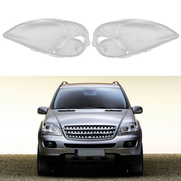 

car left/right transparent headlights cover lampshade head lamp shell for mercedes m class w163 2002-2005