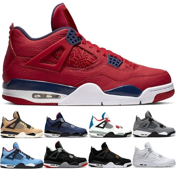 

air jordon retre 4 basketball shoes 4s men women fiba loyal blue og bred for 2019 athletic trainer sports sneakers size 40-47