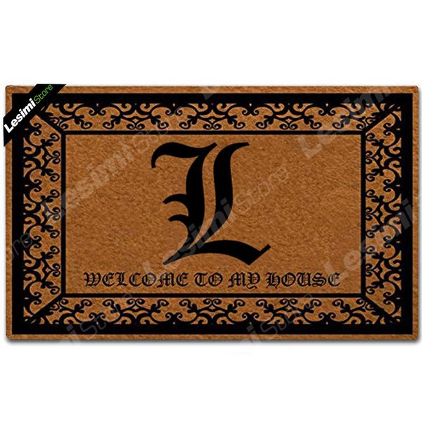 Custom Family Name Letter L Printed Home Decorative Doormats House