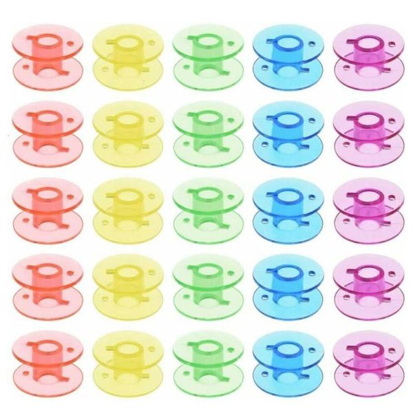 

25pcs spools empty bobbins sewing machine bobbin case organizer storage box empty bobbins high quality, Black