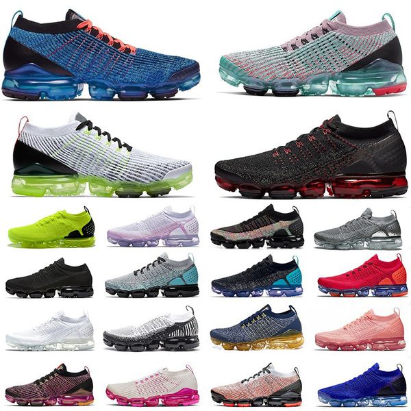 

air 2.0 fly 3.0 cushion running shoes blue fury south beach white volt knit mens trainers moc cny og womens designer sports sneakers 36-45