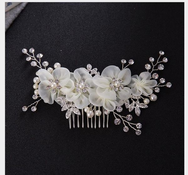 

bride headdress hair comb alloy bride water diamond hair comb marriage jewelry wedding garment accessories, Slivery;golden