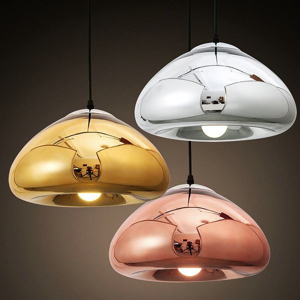 

modern gold bronze sliver shade mirror pendant light e27 led glass pendant lamp modern christmas glass ball lighting