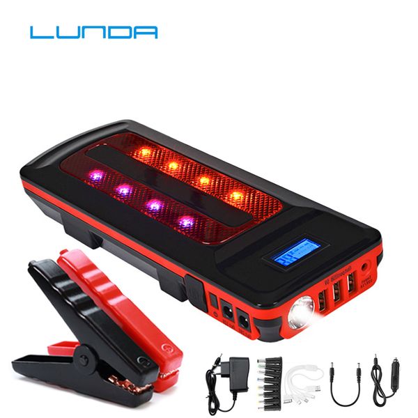 

12v 99800mwh portable emergency battery charger car jump starter smart clip power bank starting light bar us/uk/au/eu