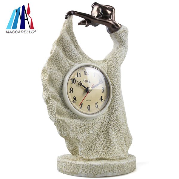 

декоративные танцующие красоты леди скульптурные настольные часы, ретро с смолой каминные часы арт-декор статуэтка коллекция лучшая свадьба