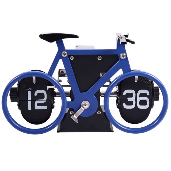 

automatic page turning clock creative bicycle turning clock desksilent home office deskdecoration quartz