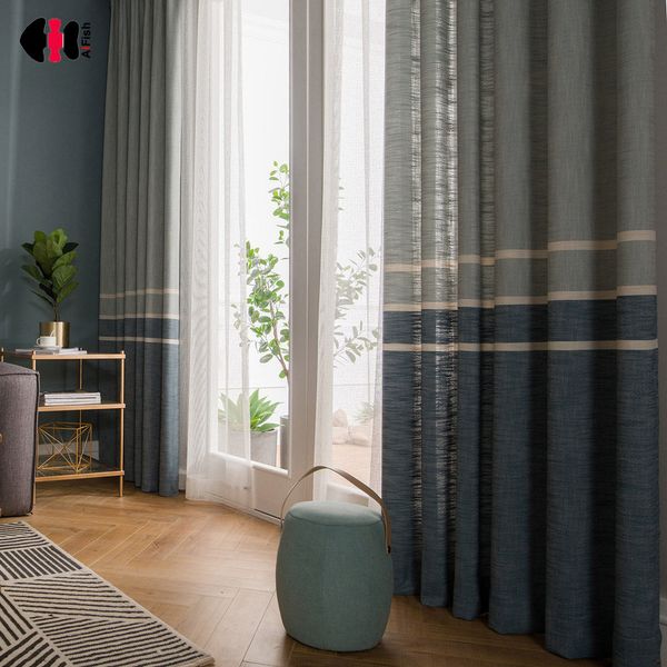 

grey chenille striped curtain for living room blackout shade drapes fabrics french window treatment cortina wp410c