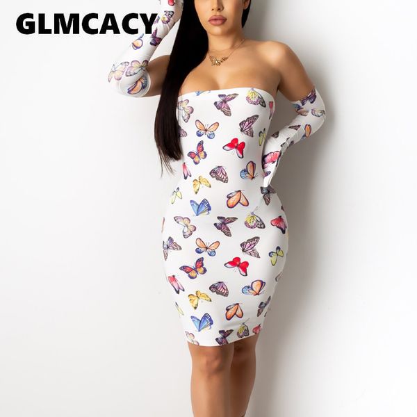 

женщин с плеча бабочка отпечатано bodycon бинты платье сексуальный шикарный мини-платье плюс размер, Black;gray