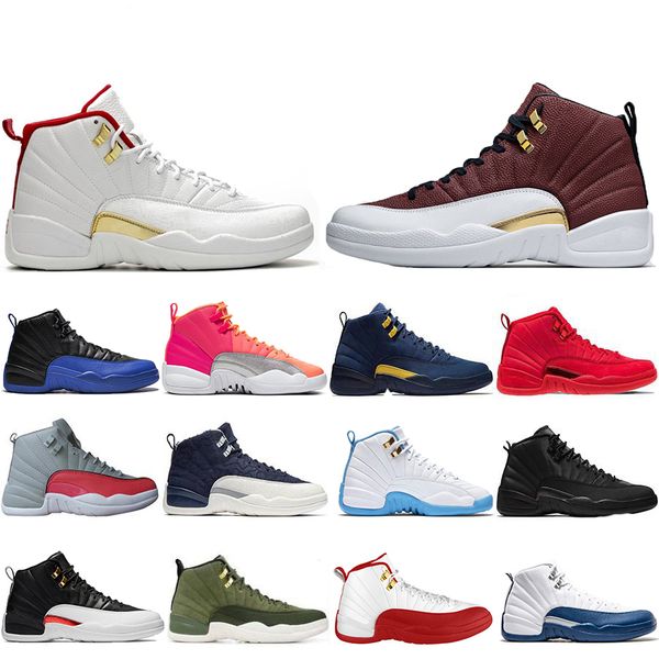 

sale 12 12s men basketball shoes game royal ball punch gym red black white university gold bulls mens sports sneakers