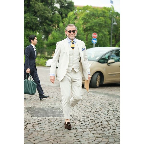 

costume homme beige linen summer beach wedding groom men suit slim fit 3 piece blazer mens suits groom tuxedo terno masculino, White;black