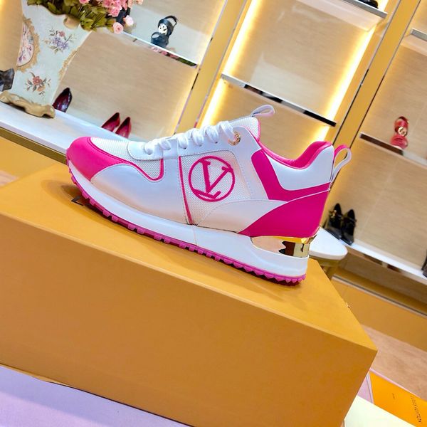 

2019 new arrival luxury designer women's shoes invisible height lace-up sneakers mesh breathable run away sneakers eur35-41, Black