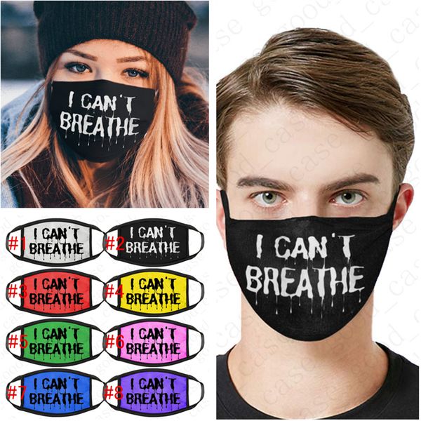 

i can't breathe print face mask luxury sunproof cycling mouth cover designer anti dust haze face cover dhl stock d6404, Blue