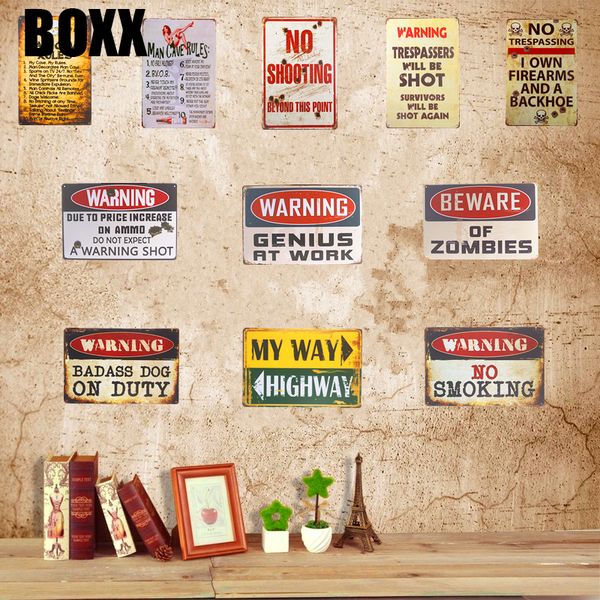 

ретро старинные металлические жестяные вывески табличка предупреждающий плакат человек пещера правила настенная табличка плакат ресторан коф