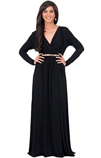 

sleeve kaftan v-neck flowy formal winter gowns, Black;gray