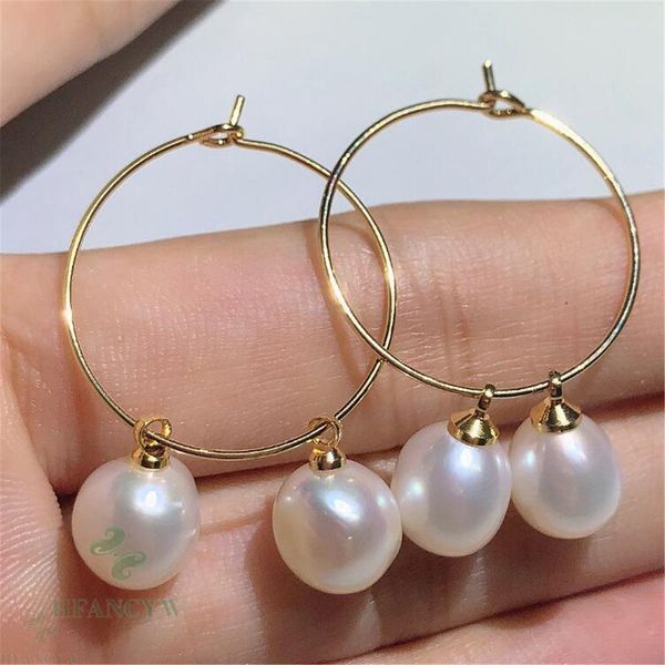

10-11mm natural baroque freshwater pearl earrings fashion wedding earbob real women irregular cultured accessories natural, Silver