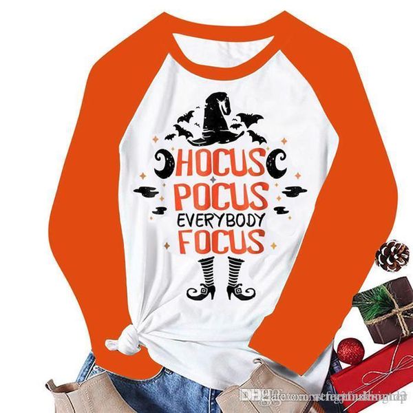 

tshirts halloween print crew neck long sleeve female clothing festival style casual apparel womens autumn designer, White