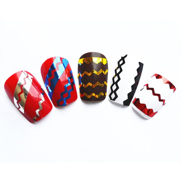 

6 colors 6mm*8m beauty rolls striping decals for nails foil tips tape line diy design nail art stickers, Black