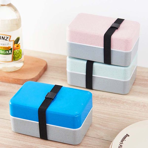 

600ml microwave bento lunch box picnic fruit container storage box for kids adult