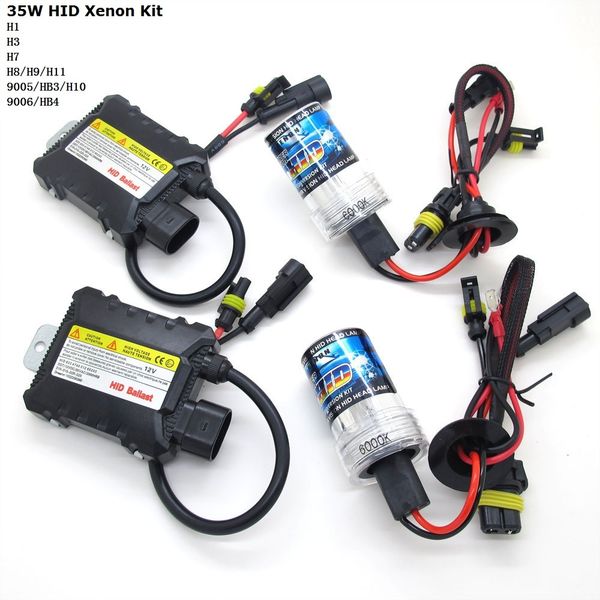 

35w slim ballast hid kit h1 h3 h7 h11 9005 9006 4300k 5000k 6000k 8000k 10000k 12000k car auto hid xenon headlight 12v