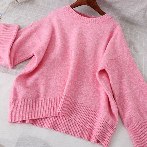 

fashion knitted sweater women pullover casual long sleeve o-neck warm knit sweater korean spring autumn kawaii jumper ladies, White;black