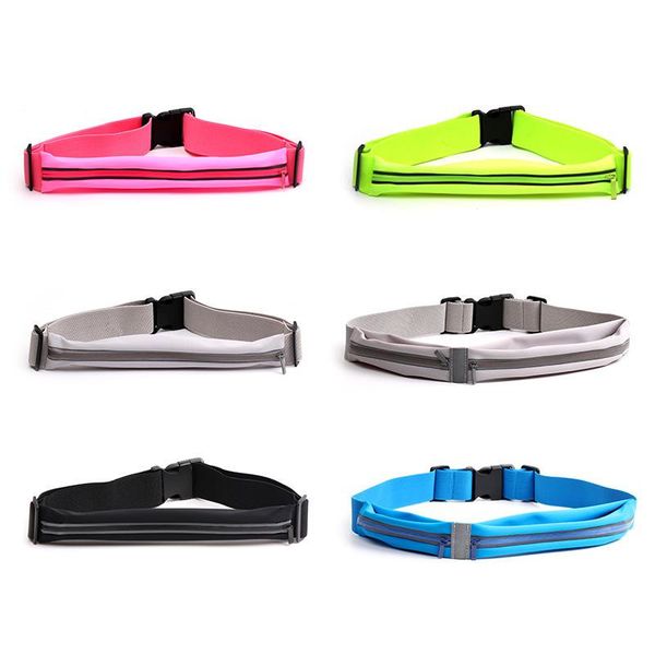 

for apple iphone xs max xr multi functional outdoor elastic running sports mp3 pockets waist bags waterproof cell phone zip pouches
