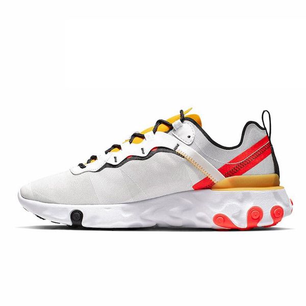

react element 55 87 tour yellow women mens running shoes triple black black white solar red anthracite reacts sports sneakers
