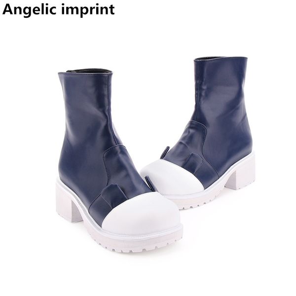 

angelic imprint mori girl women short ankle boots lady lolita shoes woman princess mid heels dress pumps sweet ears 5cm, Black