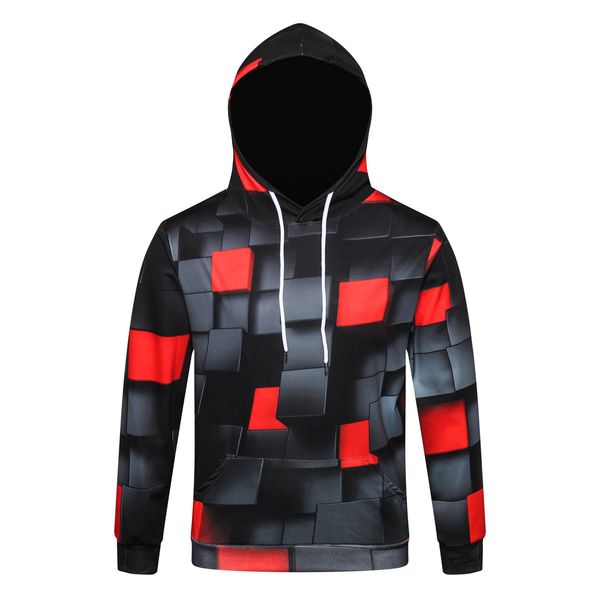

mens designer european code long sleeve 3d hooded sweater men and women hoodies sports warm digital printing large size fat outside clothes, Black