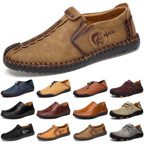 

new designer luxury men casual shoes black loafers flat suede leather slip on fashion breathable mens trainers sneakers size 38-45 color24