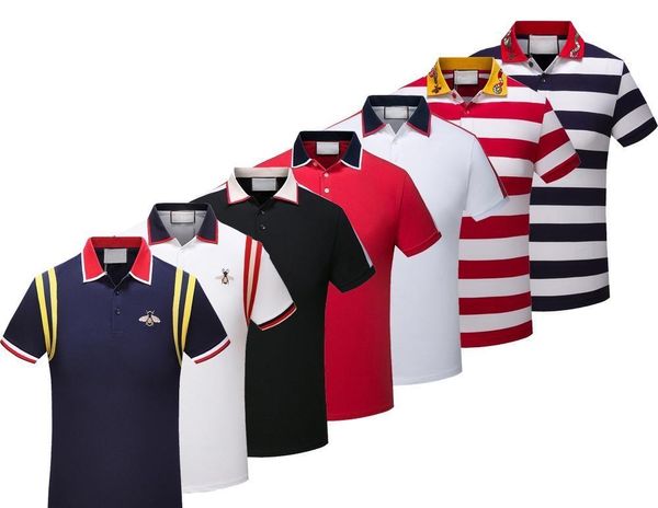 

2018 spring summer brand new mens polo shirt short sleeve men poloshirt shirt high street polo t shirts asian size 3xl, White;black