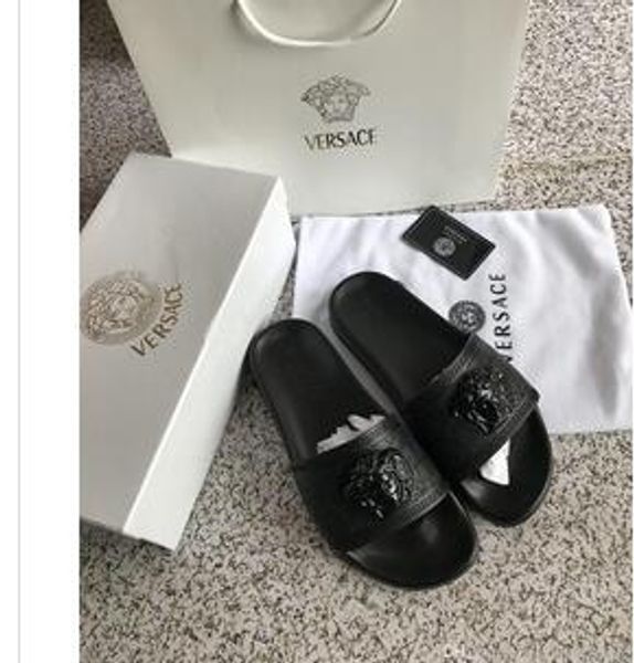 

fashion flats for men and women in 2019 sandbag shoes snake-print slide summer flats slippers, Black