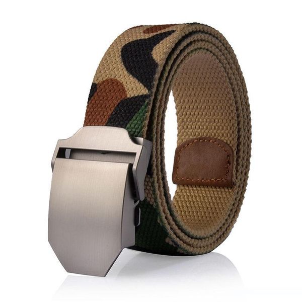 

camouflage webbing waist straps luxury canvas belts fashion design casual waistbands man woman hip hop belt waist strap, Black;brown