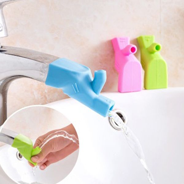 

new 1 pcs silicone faucet extender toddler kids water reach faucet rubber hand washing bathroom accessorie kitchen tools
