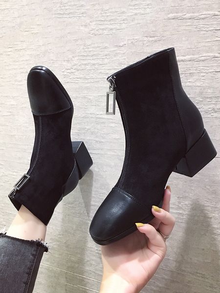 

winter boots women shoes woman boots fashion black ankle winter 2020 new short fur warm