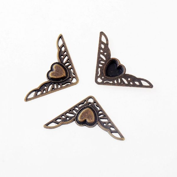 

10шт приукрашивание результаты antique bronze hollow pattern 3.5cm x 3.5cm f1210 другие декоративные наклейки