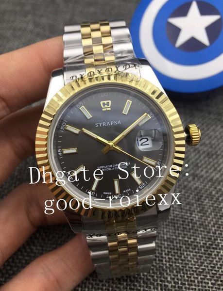 

luxury men's watch automatic 2813 watches gray dial jubilee bracelet perpetual gold steel men crystal 126333 oyster mens wristwatches, Slivery;brown