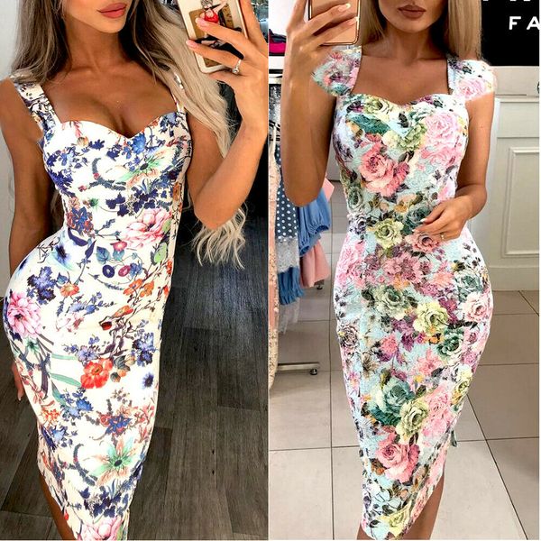 

fashion women summer holiday strappy striped off shoulder long floral boho dress beach slim bodycon pencil dress sundress hot, Black;gray