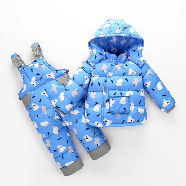 

sunma boys girls infant clothing baby winter coats 2018 for coat duck outwear toddler snow wear 2pcs sets cartoon down thick snowsuit, Blue;gray