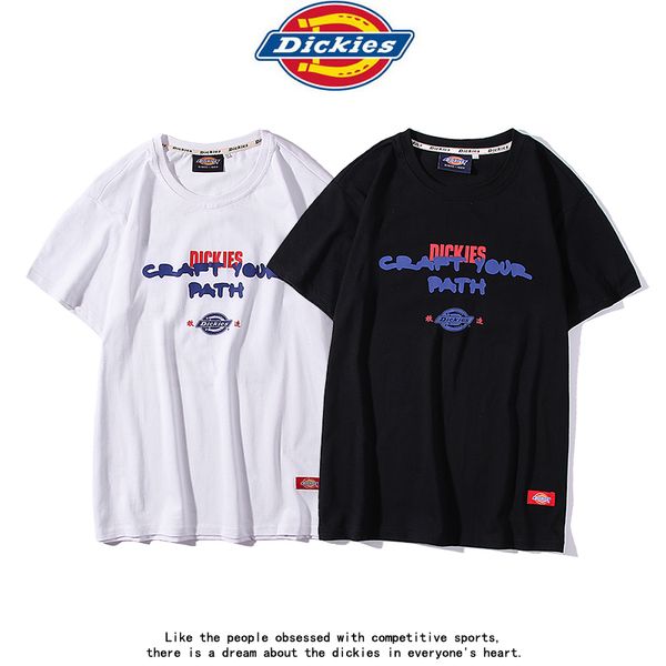 

dickies women mens designer t shirts 100%cotton fashion short sleeve tshirt summer letter printing mens tee couples matching clothes