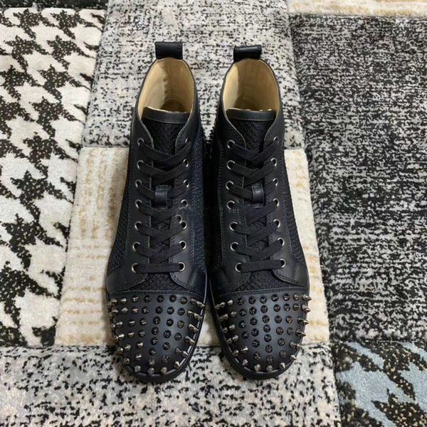 

classic red bottom sneakers shoes men women outdoor trainers designer luxury skateboard high spikes casual walking outdoor shoes sale, Black