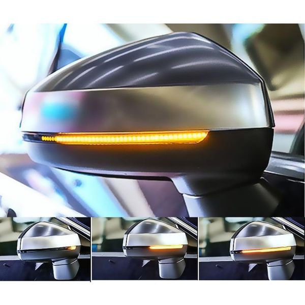 

2pcs car rearview mirror led indicator streamer strip flowing turn signal lamp 28 smd amber car light source