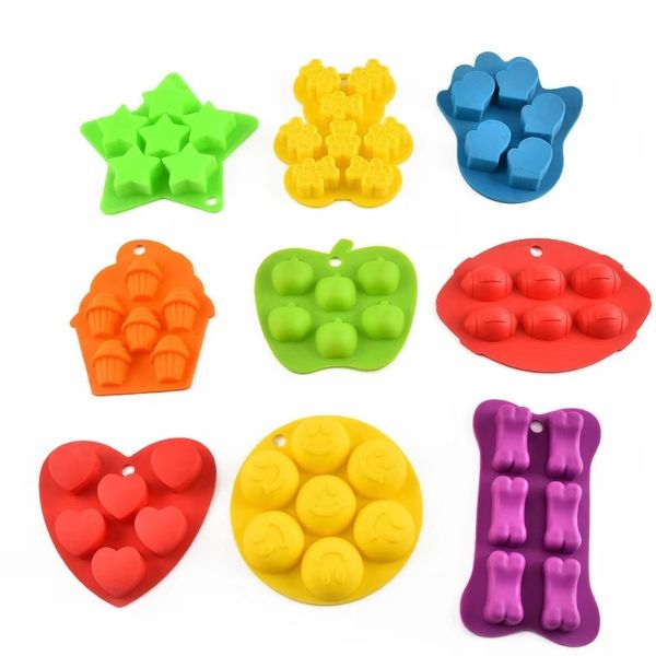 

силиконовая форма для рождества формы для выпечки силиконовых форм для конфет ручной выпечки инструментов с формой сердца, звезды, пиво, bon