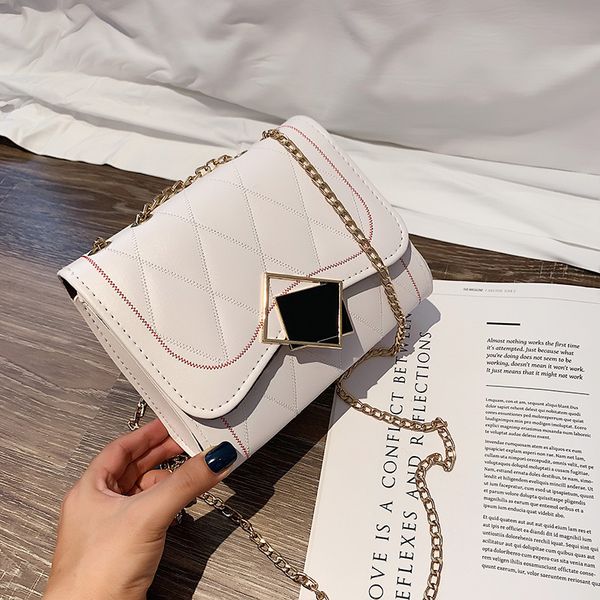

summer bag women's bag new 2020 hipster single shoulder messenger fashion rhombus chain square sling
